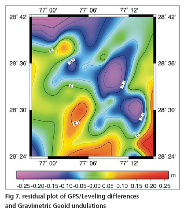 Residual gravity anomaly map (Contour Interval 0.15 mGal) and (b